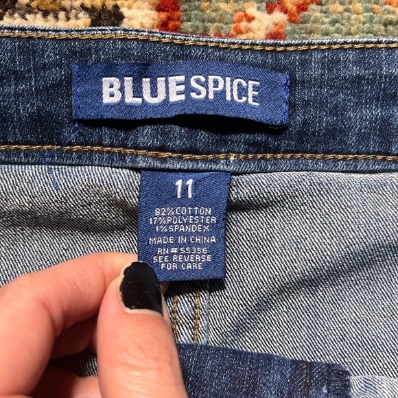 Vintage Y2K Blue Spice Mini Skirt Full Zip Straight Fit - Picture 2 of 7